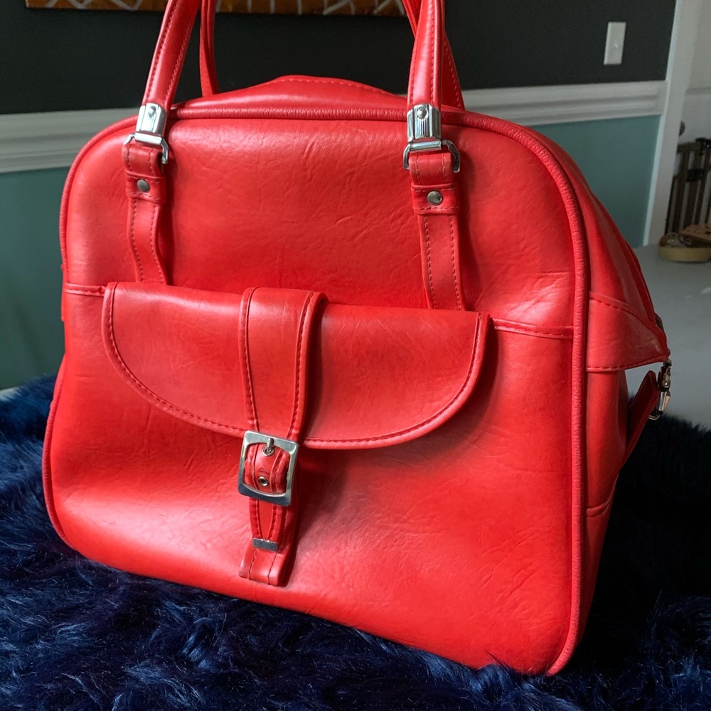 Vintage Red American Tourister Carry-on Bag